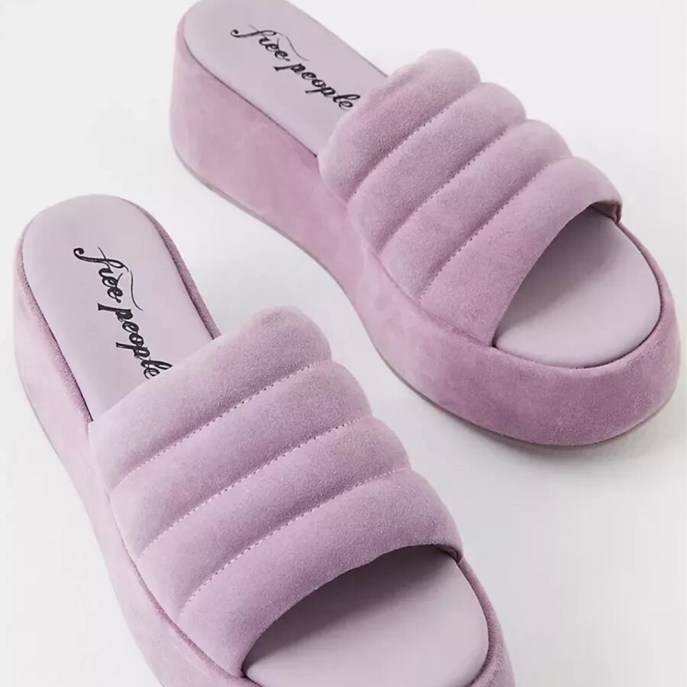 Free People Almost Paradise purple platform sandals  7.5 - Picture 3 of 10